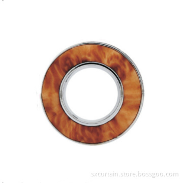 Bright Silver Mahogany Curtain Built-in Silencer Ring